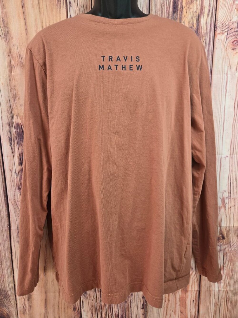 Travis Mathew Mens Rust Long Sleeve T-Shirt XL